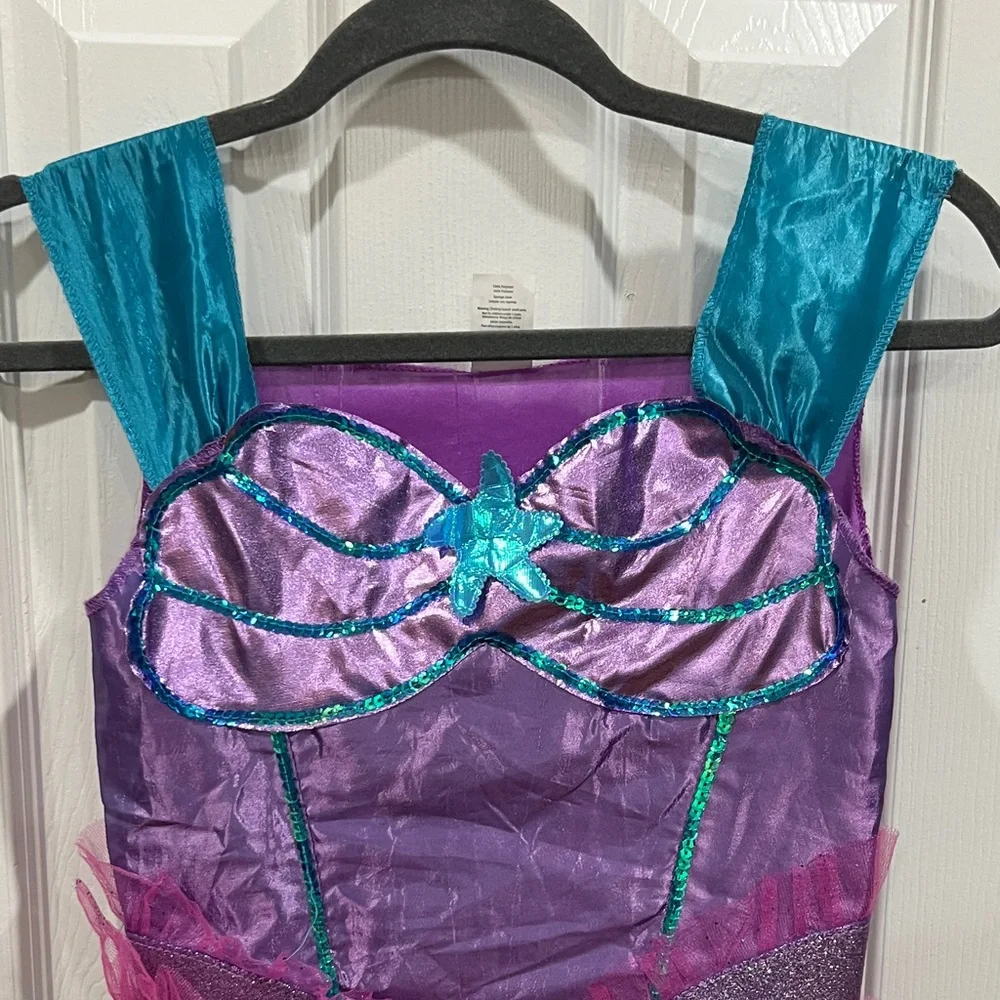Deluxe Dazzling Mermaid Sequin Kids Costume-Size 10-12 (as is)